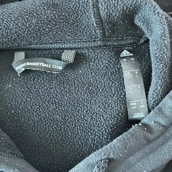 Black adidas hoodie size L - Picture 3 of 5